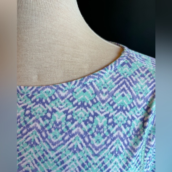 Pretty blues & white 3/4 sleeve dress / UPF 50 fabric - Picture 4 of 9